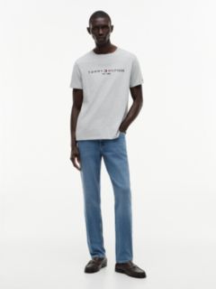 Embroidered Tommy Logo T-Shirt — Grey Heather 2