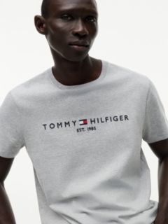 Embroidered Tommy Logo T-Shirt — Grey Heather 3
