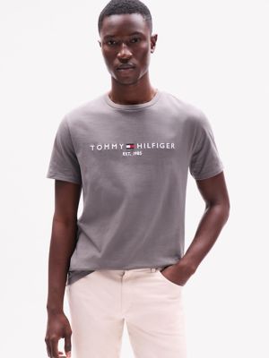 Embroidered Tommy Logo T-Shirt, Shady Stone