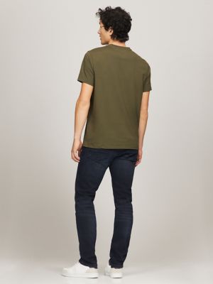 Embroidered Tommy Logo T-Shirt, Army Green