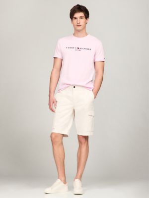 Embroidered Tommy Logo T-Shirt, Simple Pink