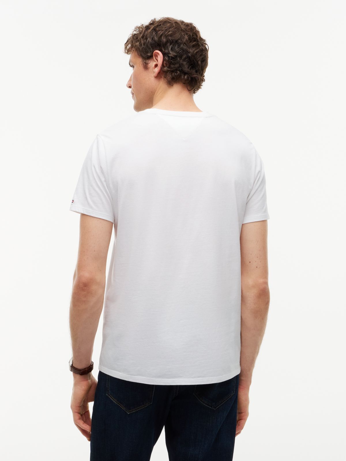 Embroidered Tommy Logo T-Shirt — Fresh White