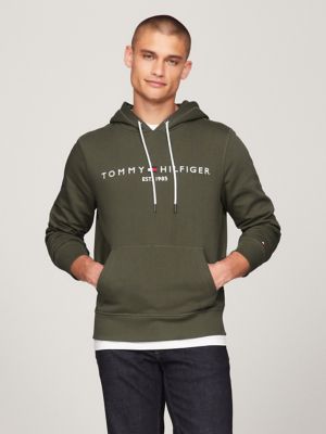 Tommy hilfiger oversized teddy fleece half outlet zip hoodie logo pocket in white