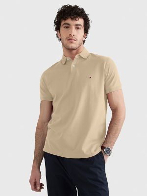 Regular Fit Tommy Polo, Clayed Pebble