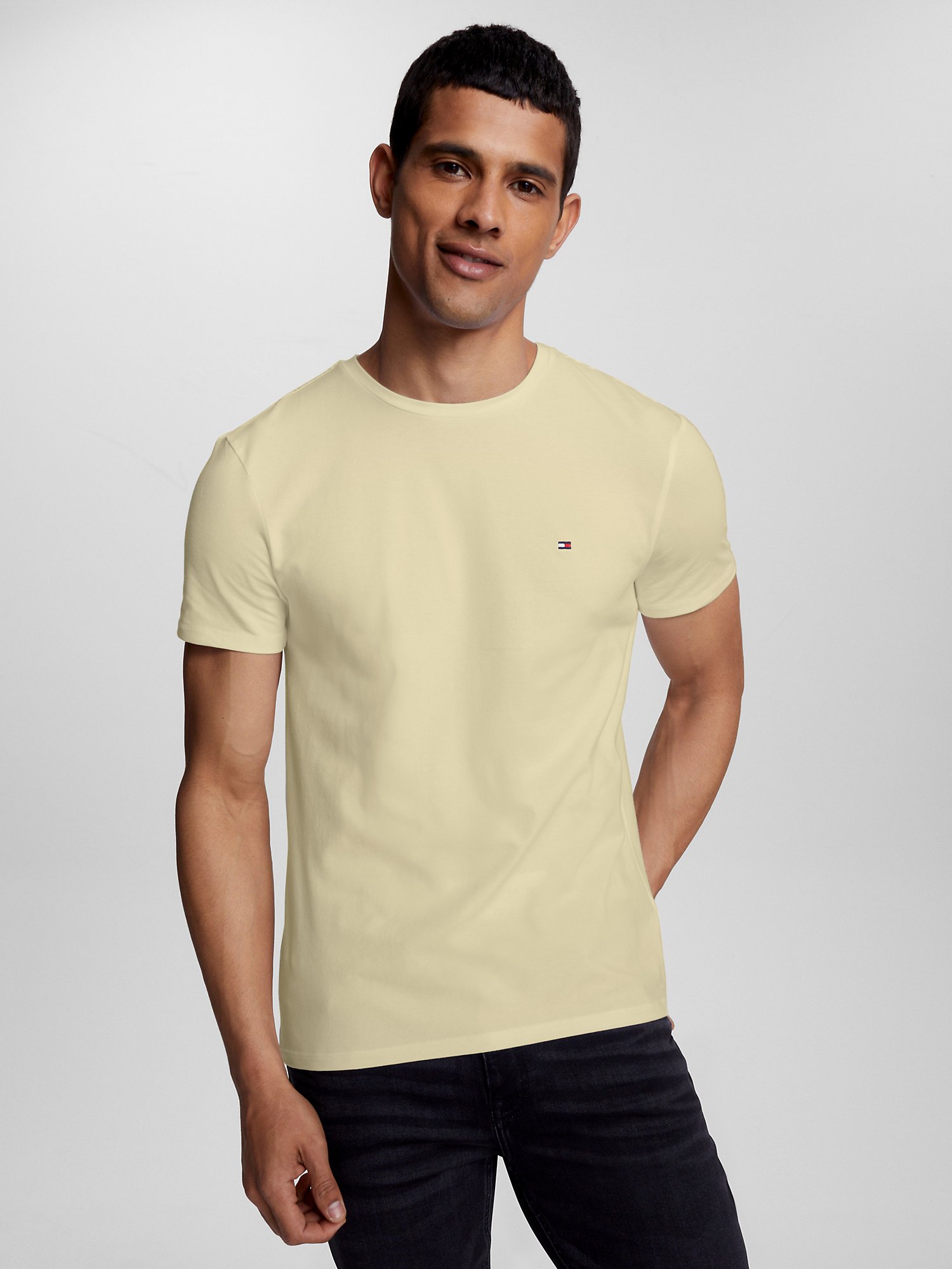Fit Solid Stretch Cotton T-Shirt | Hilfiger
