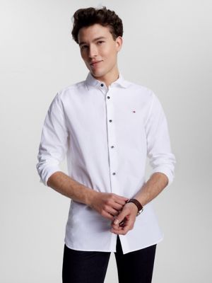 Slim Fit Stretch Poplin Shirt | Tommy Hilfiger USA