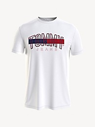 타미 진스 반팔티 Tommy JEANS Tommy Flag T-Shirt,FRESH WHITE