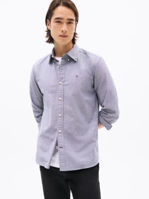 Slim Fit Oxford Shirt, Navy/White