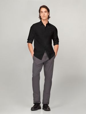 Slim Fit Oxford Shirt, Black