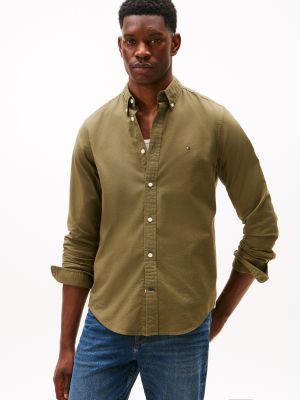 Slim Fit Oxford Shirt, Utility Olive