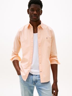 Slim Fit Oxford Shirt, Sunny Orange