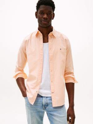 Slim Fit Oxford Shirt, Sunny Orange
