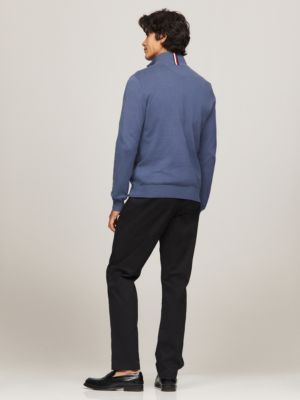 Classic Quarter-Zip Sweater, Bank Blue