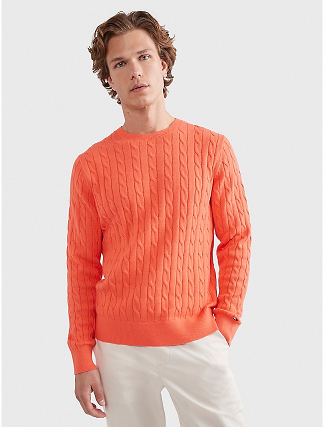 Solid Cable Crewneck Sweater | Tommy Hilfiger