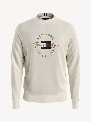 NWT Men's Tommy Hilfiger Crew Neck Essential Logo Pullover Sweater