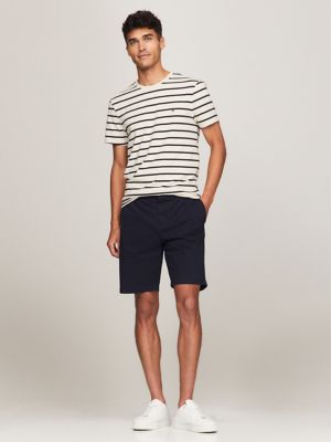 Slim Fit Premium Stretch Stripe T-Shirt, Beige Heather Stripe