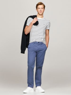 Slim Fit Premium Stretch Stripe T-Shirt, Optic White