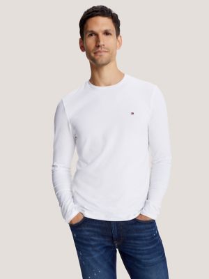 Tommy hilfiger white shop long sleeve shirt