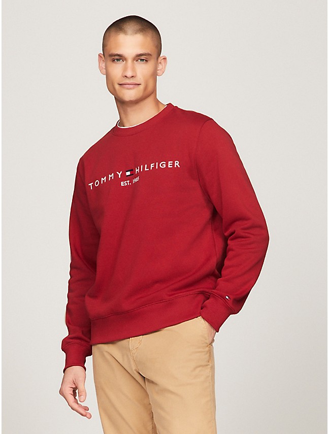 NWT Men's Tommy Hilfiger Crew Neck Essential Logo Pullover Sweater  Sweatshirt