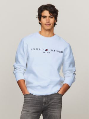 Embroidered Tommy Logo Sweatshirt, Romantic Blue