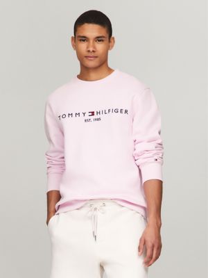 Embroidered Tommy Logo Sweatshirt, Simple Pink
