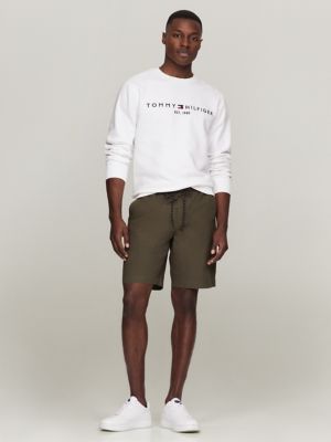 Embroidered Tommy Logo Sweatshirt, Fresh White