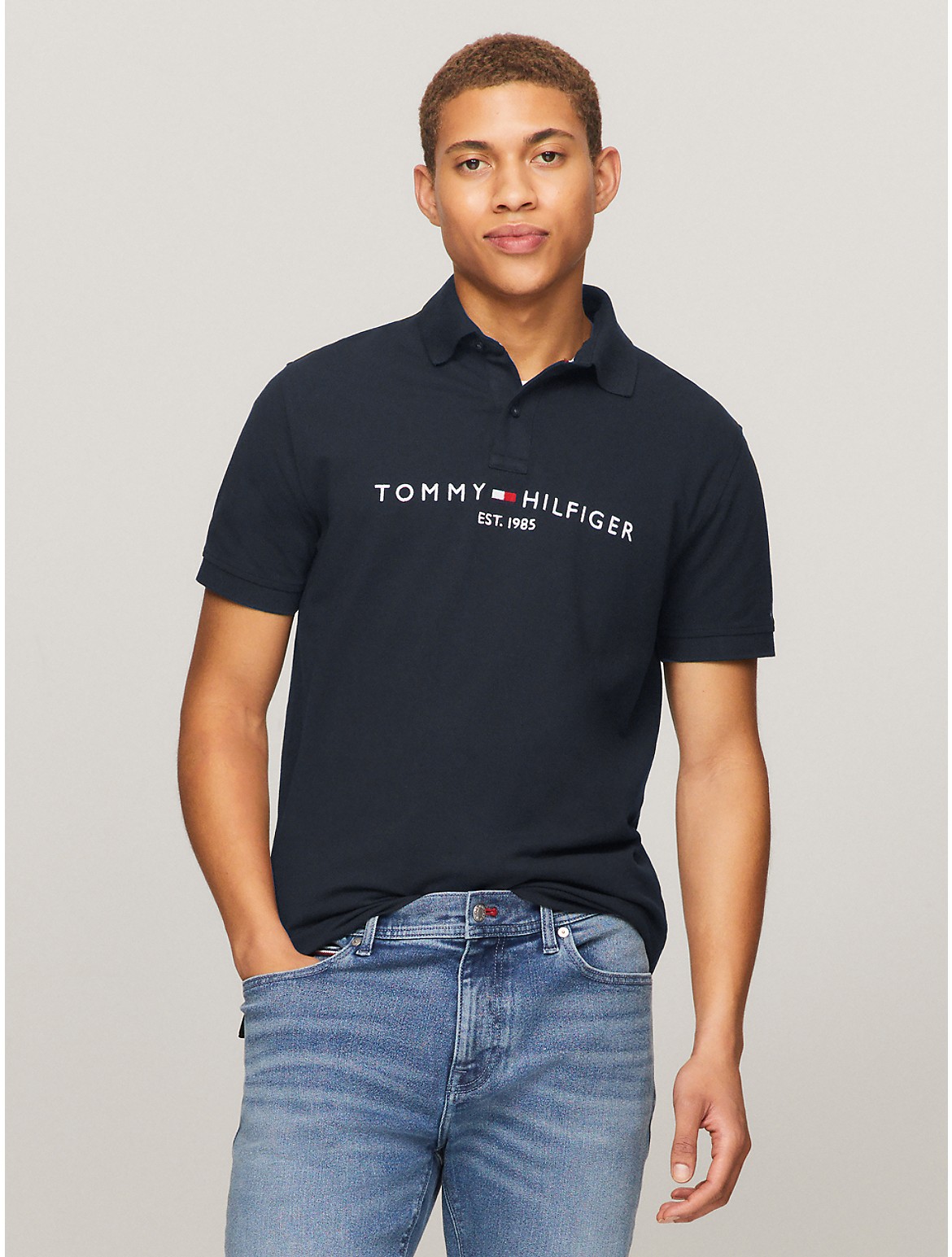 Tommy Hilfiger Regular Fit ModeSens Polo Desert Sky | In Tommy Logo