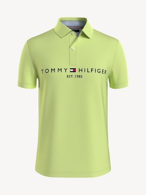 Youth Tommy Hilfiger Brasil #85 Green & Yellow Polo Shirt / Size