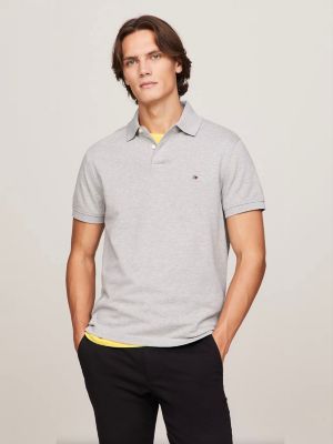 Regular Fit Tommy Polo, Grey Heather