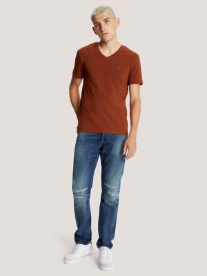 Slim Fit | Solid Tommy USA T-Shirt Hilfiger V-Neck