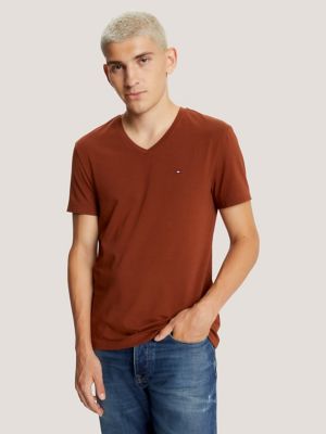 Slim Fit Solid V Neck T Shirt