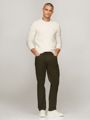 Twill Straight Fit Pant, Camo Green