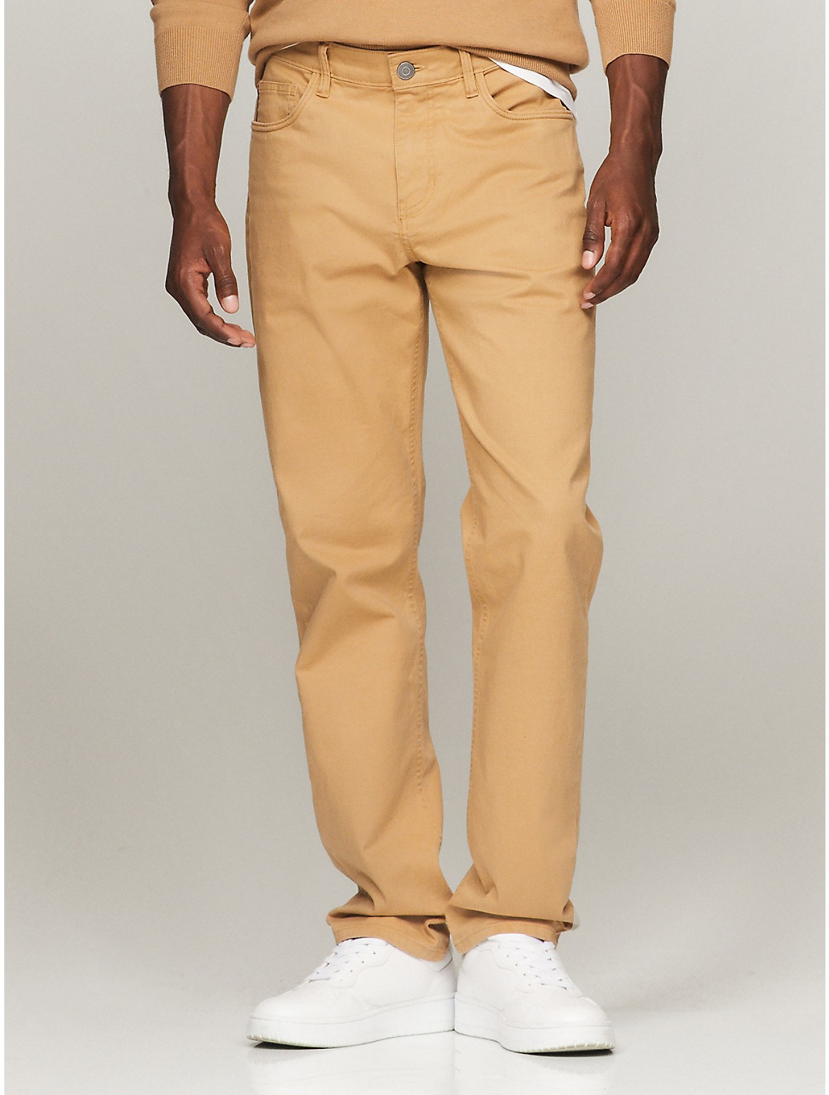 Shop Tommy Hilfiger Straight Fit Twill Pant In Champagne Toast