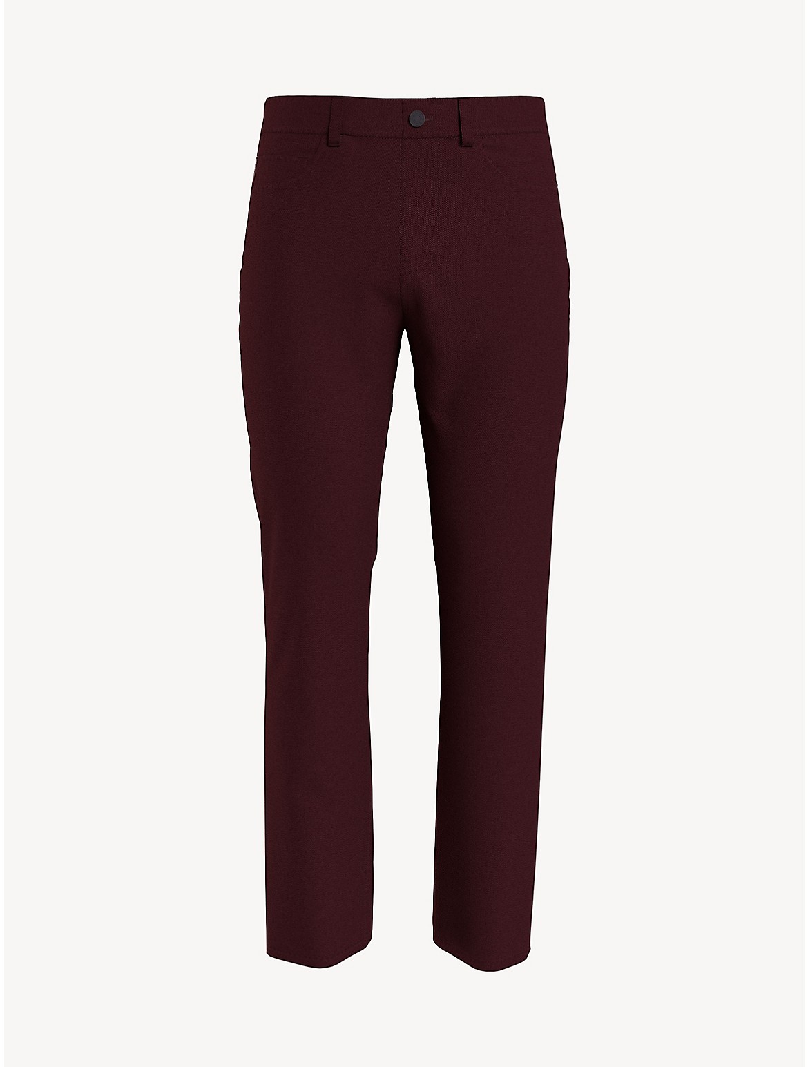 Tommy Hilfiger Straight Fit Twill Pant In Dark Cabernet