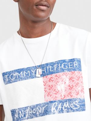 TOMMY X ANTHONY RAMOS Distressed Flag T-Shirt | Tommy Hilfiger USA