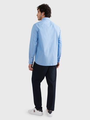 Regular Fit Poplin Shirt, Copenhagen Blue