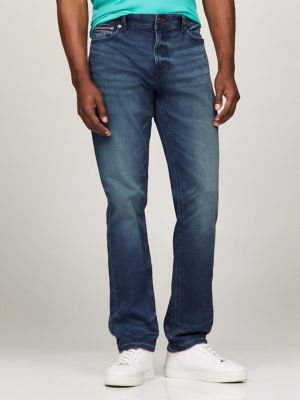 Denton Straight Fit Dark Blue Wash Jean | Tommy Hilfiger USA