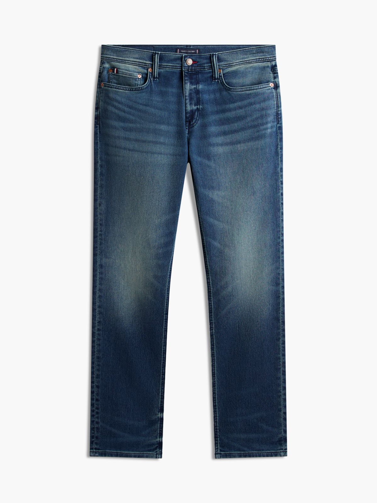 Stretch Straight Jean — Mid Blue Wash Denim