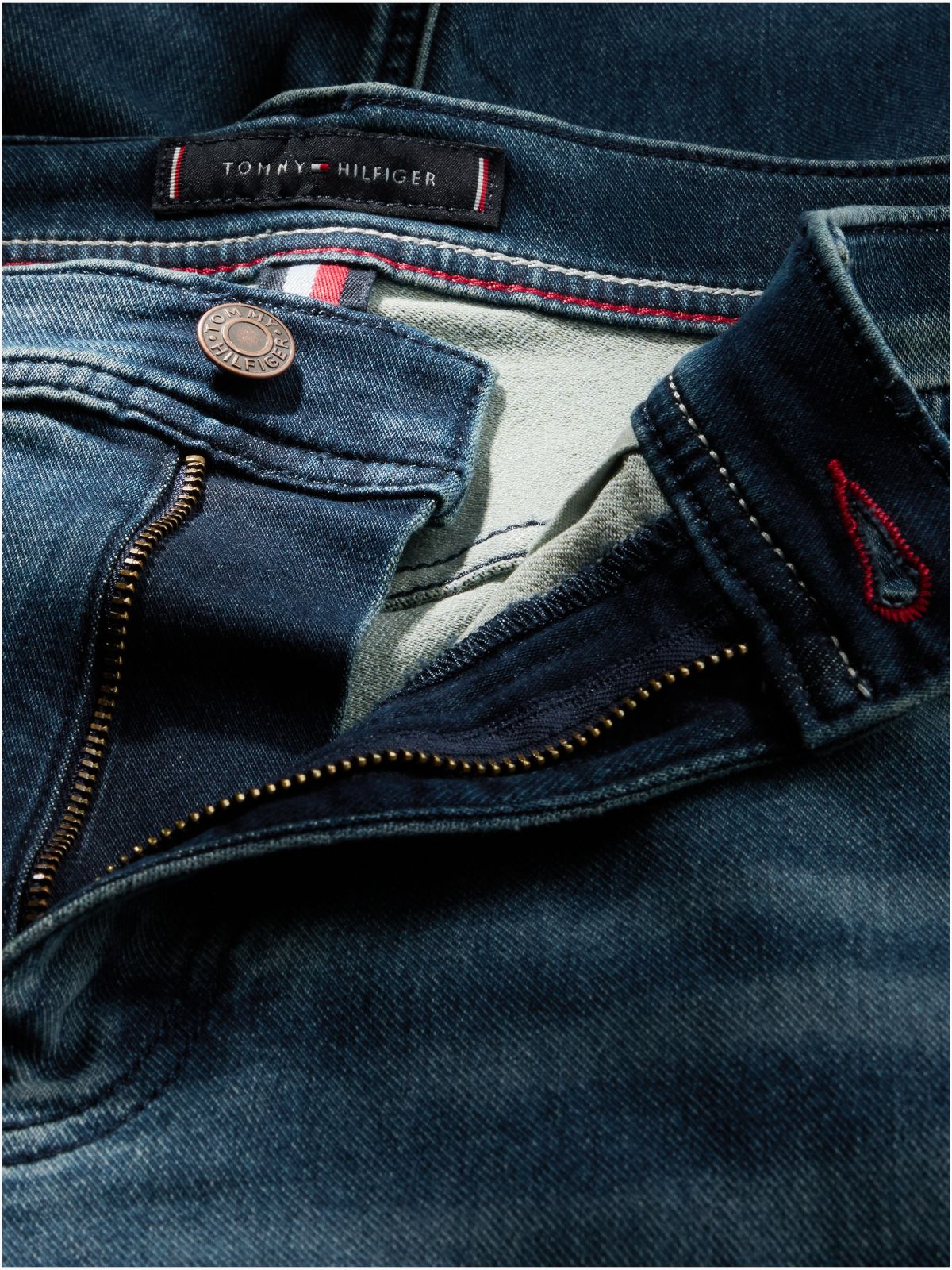 Stretch Straight Jean — Mid Blue Wash Denim