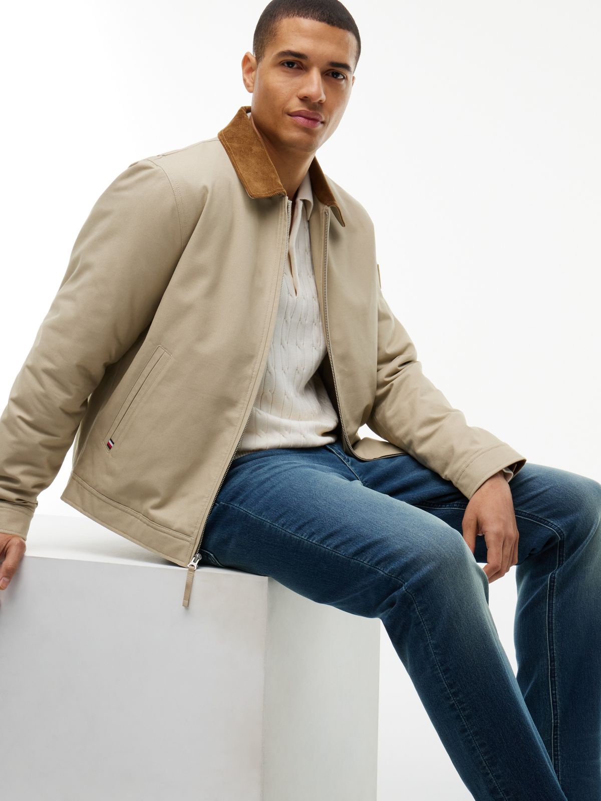 Stretch Straight Jean — Mid Blue Wash Denim