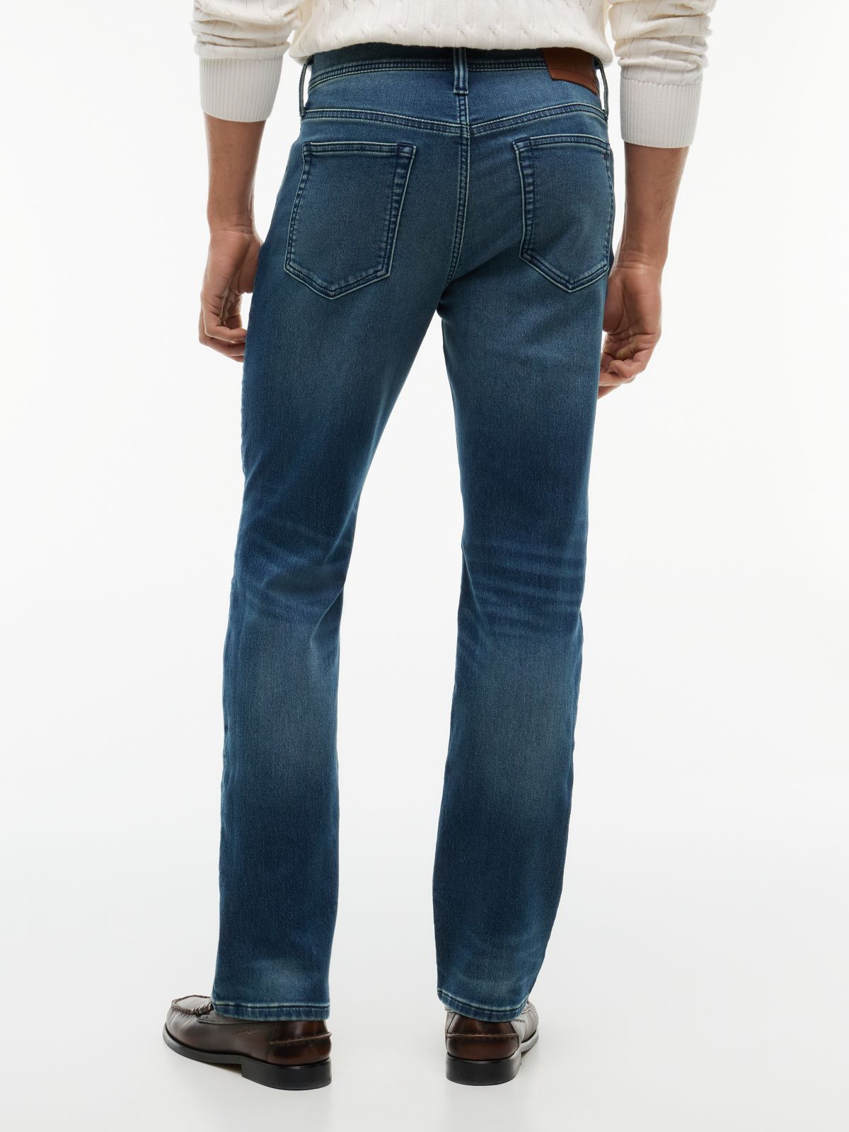 Stretch Straight Jean — Mid Blue Wash Denim