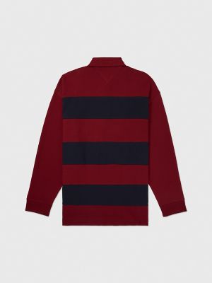 Tommy Hilfiger Women's Color Block Long Sleeve Jewel Neck Sweater