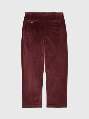 Tommy Hilfiger Crest Collection Corduroy Dungarees in Red