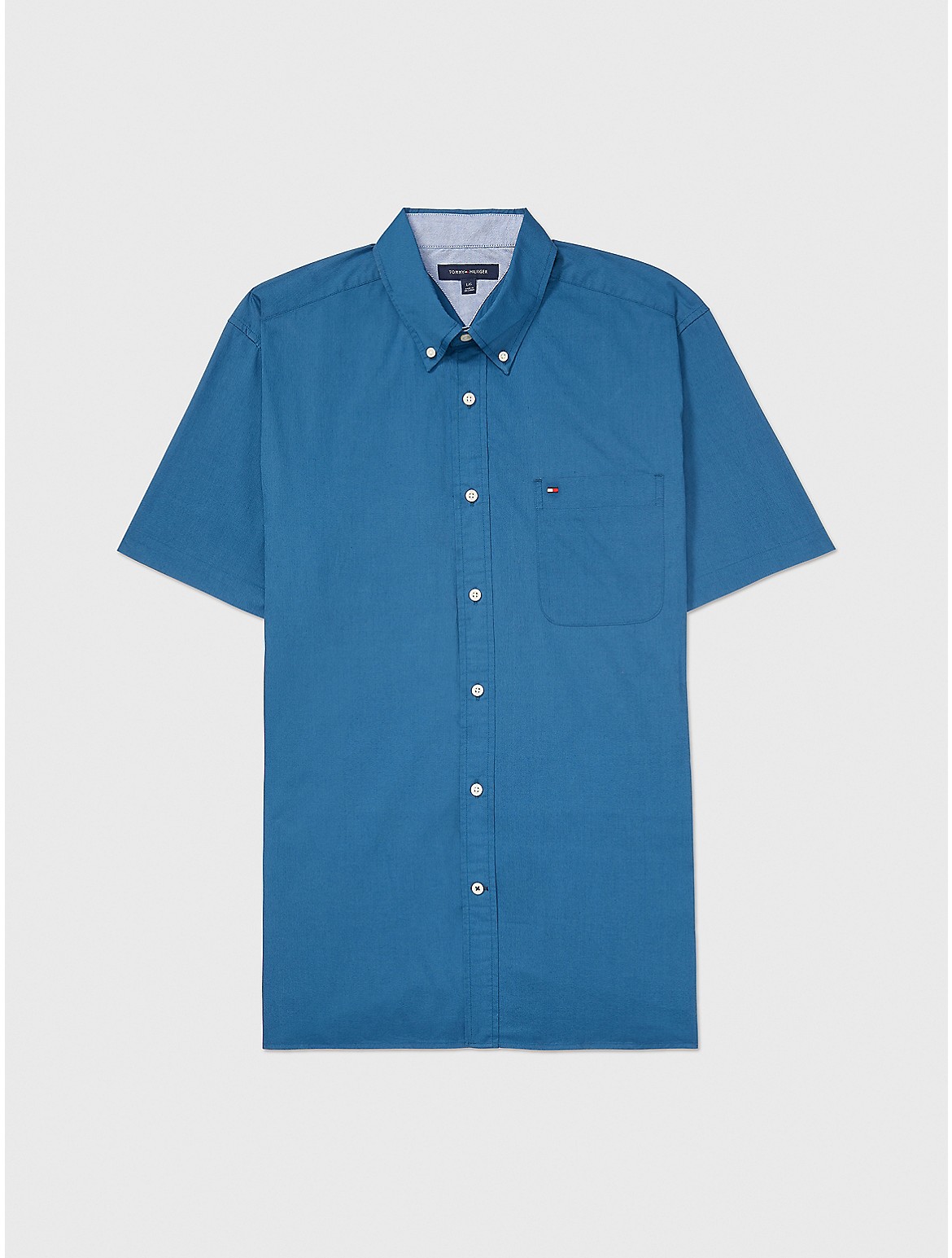 Tommy Hilfiger Seated Fit Solid Shirt In Alfalfa Blue