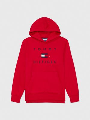 Fit USA Tommy Pullover Hoodie Seated | Hilfiger Flag