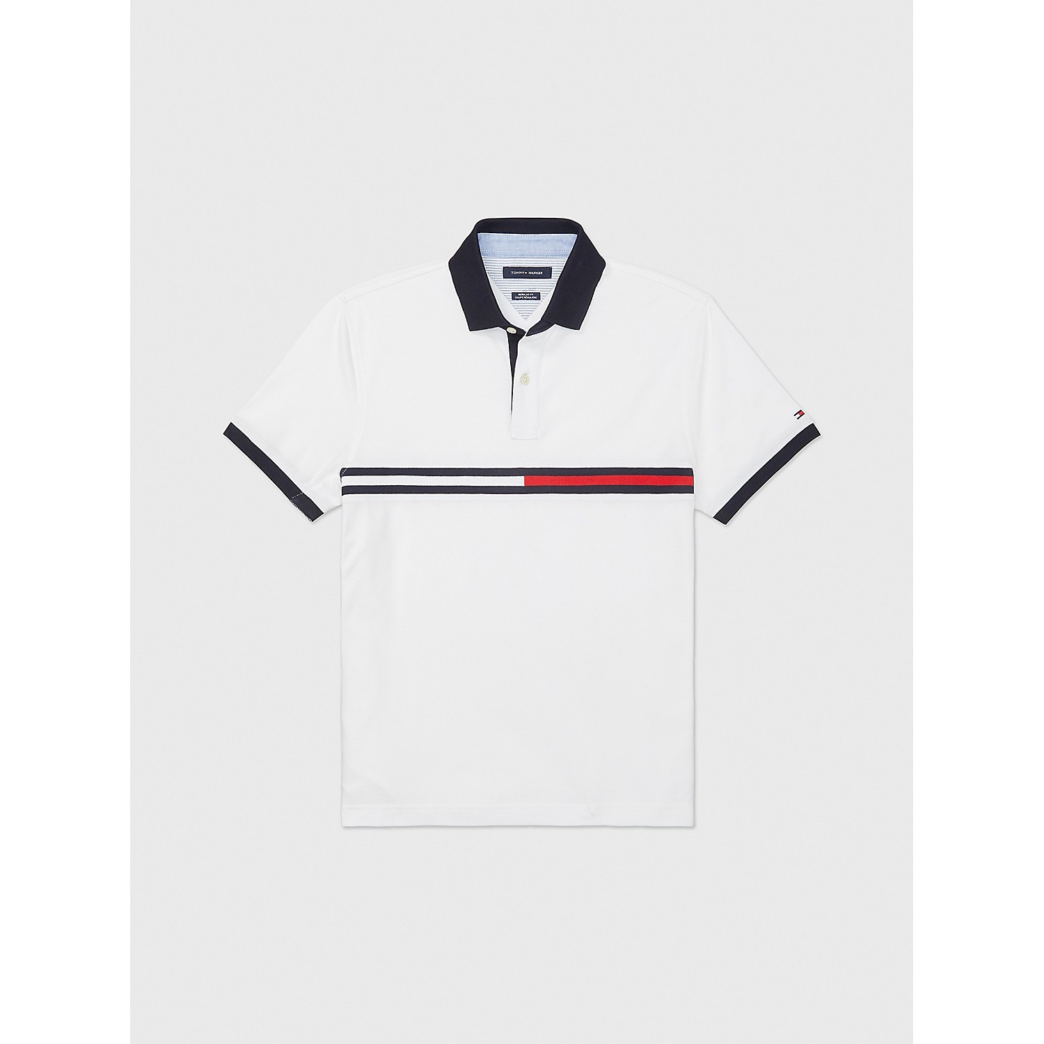 TOMMY HILFIGER Seated Fit Logo Stripe Polo