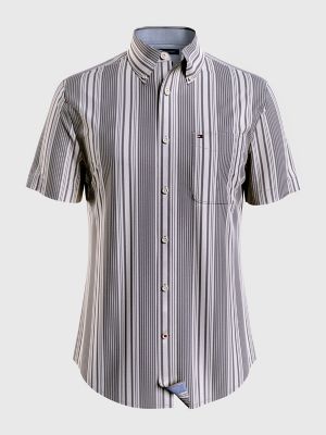 Tommy Hilfiger Regular Fit Wide Stripe Short In Carbon 