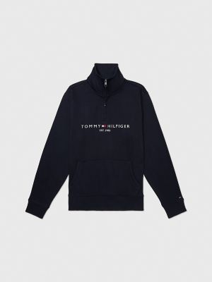 Tommy Hilfiger Women's Logo Mock-neck Quarter-zip Sweatshirt In