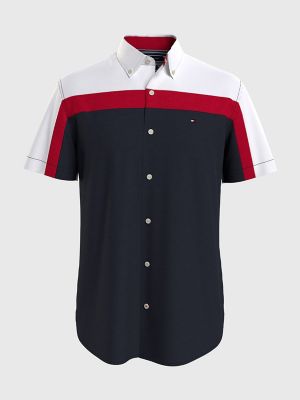 Tommy hilfiger shop color block shirt