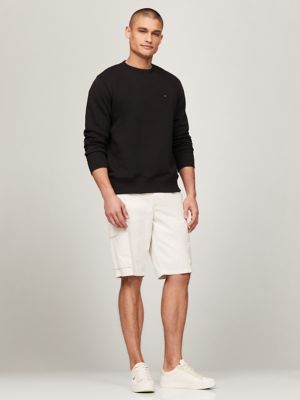 Solid Crewneck Sweatshirt, Black